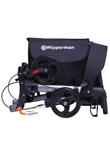 Alüminyum Lüks Rolator Yürüteç Karbon Gri