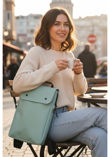 Sage Adaçayı Yeşili Dock Structured Sırt Çantası Çok Renkli