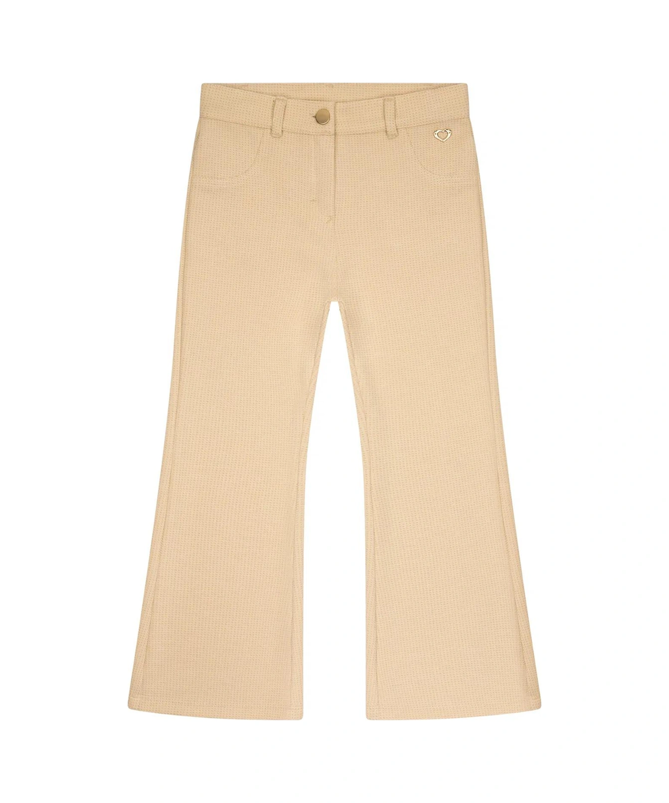 Kız Çocuk İspanyol Paça Simli Örme Pantolon Mnt25k214 Bej
