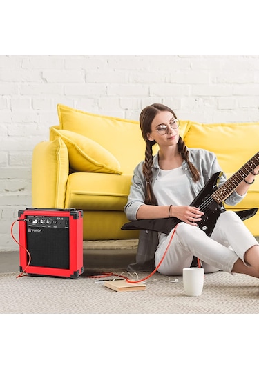 VANGOA Ga10rd Model 10 Wat Elektro Gitar Amfisi Kırmızı