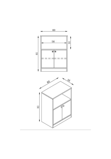 Floradesign Wen80 Çok Amaçlı Dolap /fırın Dolabı /mutfak Organizeri Beyaz