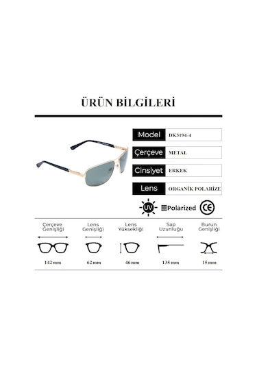 Daniel Klein Dk3194-4 Geniş Model Polarize Erkek Güneş Gözlüğü