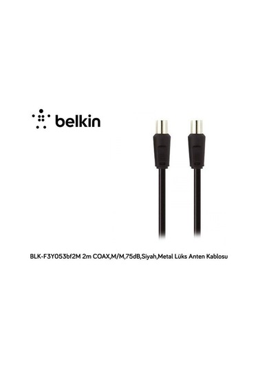 Belkin Blk F3Y053Bf2M 2Mt Coax.M M75Db.Siyah.Metal Kablo