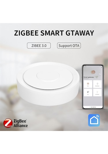 Geeksen Zigbee 3.0 Akıllı Ev Kontrol Sistemi, Tuya/homekit İki Modlu Kablolu Ağ Geçidi, Sesli Komut Desteği, 128 Alt Cihaz Bağlantısı