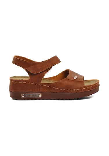 Ayakmod 07-109 Rr Taba Kadın Dolgu Topuk Sandalet 001