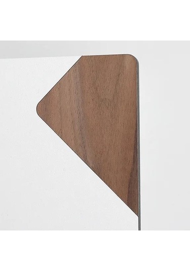 Cajuart Modern Uzun Ahşap Beyaz Düz Çizgili Sarkaçlı Duvar Saati