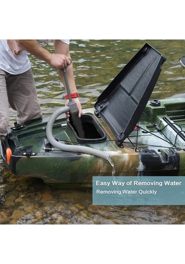 Chuangyinshop Portable Underwater Pump 1 Set Manuel Dalgıç Pompası Tekne Kano Acil Durum Tahliye Pompası