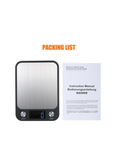 Geeroyoo Su Geçirmez 10kg Hassas Alüminyum Mutfak Terazisi - Lcd Ekranlı Taşınabilir Tartı Siyah