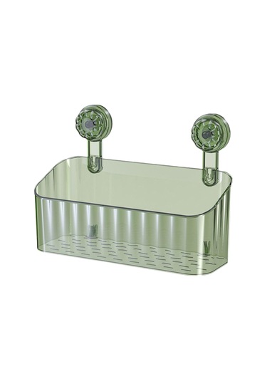 Homyl Duş Sepeti Vantuz Duvara Monte Banyo Daire Mutfak Için Yeşil