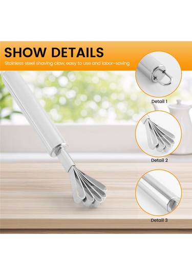 Balık Pulları Planyası Paslanmaz Çelik Hindistan Cevizi Planyası Çekirdek Çıkarıcı Gümüş