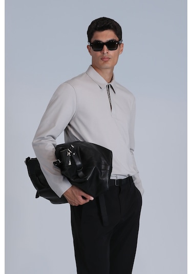 Lufian Erkek Evan Uzun Kol T-shirt 112040034 Taş Taş