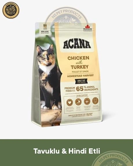 Acana Tavuklu-hindi Etli Yetişkin Kedi Maması 1800 G