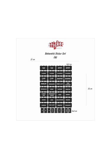 Baharatlık Sticker Seti A