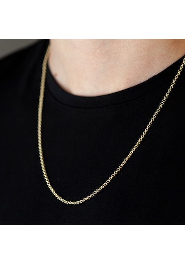 14 Ayar Altın 60 Cm Erkek Zincir Kolye N11.431