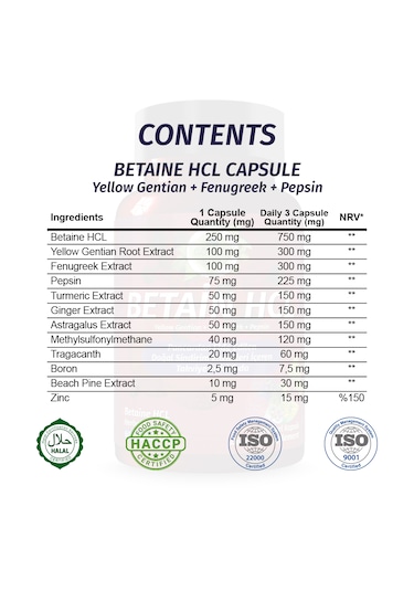 Betain Hcl Kapsül