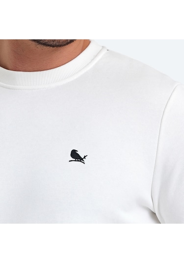 The Crow VENOM Erkek  Ekru Sweatshirt