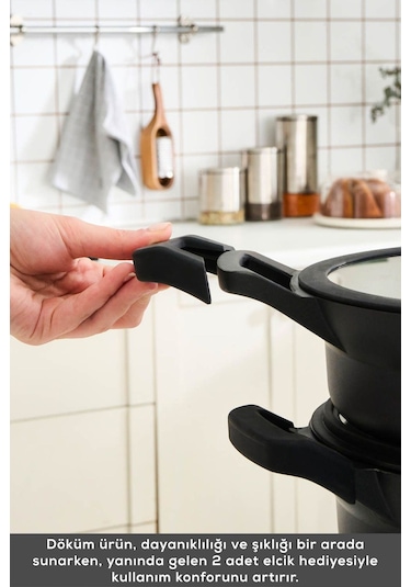 Karaca  Biodiamond Riga İndüksiyon Tabanlı  7 Parça Döküm Tencere Seti