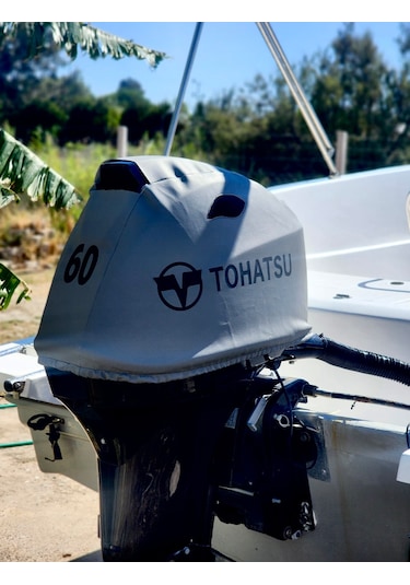 Tekne Motor Kılıfı Dıştan Takma Marin Deri Tohatsu 60 Hp
