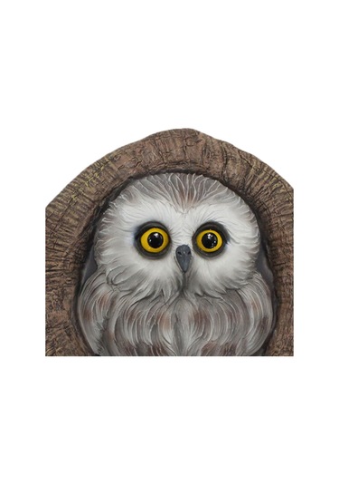 Suntek Reçine Baykuş Heykel Ağacı Süsleme Bahçe Sanatı El