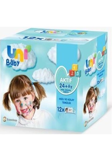 Uni Baby Islak Mendil Aktif 12X52'Li Islak Mendil 624