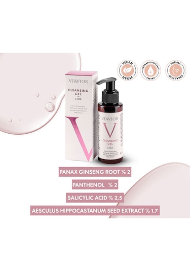 Viavior Lyra Vegan Gül ÖzlüYüz Temizleme Jeli 100 ML