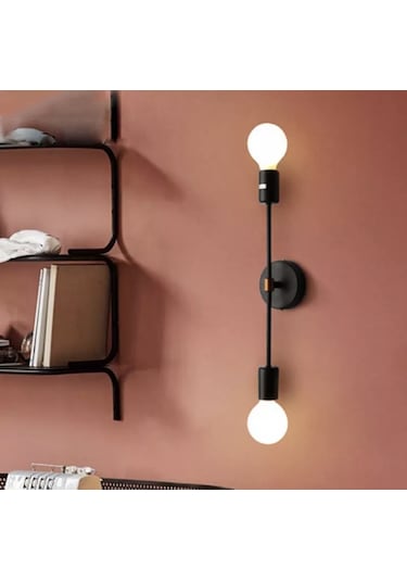 Burenze Modern Aplik Cotto Mat Siyah Aplik Şık Görsel E27 Duylu