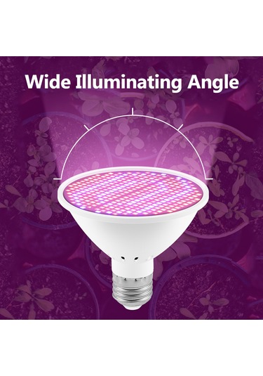 Dianziye E27 Led Bitki Büyüme Lambası 126 Led Kırmızı-mavi Spektrum 85-265v, Fotosentez İçin Bahçe/ofis/seralar İçin Bitki Işığı