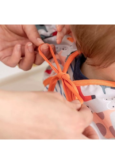 Candar Graffe Desenli Sıvı Geçirmez Uzun Kol Aktivite Ve Mama Önlüğü 6-24 Ay Standart Çok Renkli