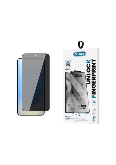 Galaxy Uyumlu S25 Hayalet Ekran Koruyucu Go Des Gd-001 Privacy 9h Temperli Hd Cam Siyah