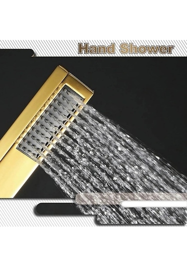 Fastbuy Challenger Altın Renk Yüksek Basınçlı Metal Duş Başlığı 360 Döner Dayanıklı Kaplama Mutfak Banyo