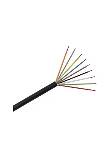 Kastro 9 Uçlu Toprak Altı Sulama Sinyal Kablosu 0,8mm 9 Renk 20 Metre