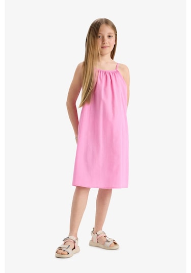 DeFacto Kız Çocuk A Kesim Pamuklu Kolsuz Yazlık Elbise E5808A825HSPN179