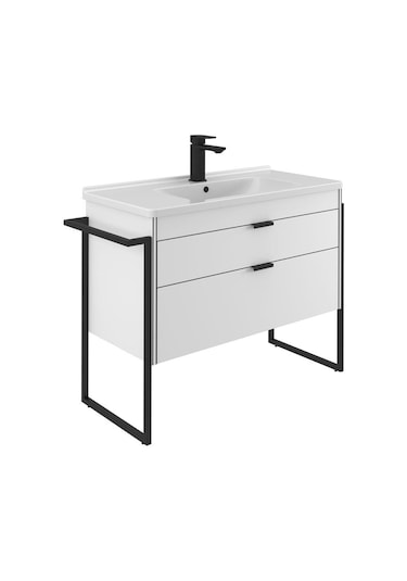 Orka Trıo 80 Çekmeceli Havluluklu Alt Modül + Lavabo Parlak Beyaz Diğer