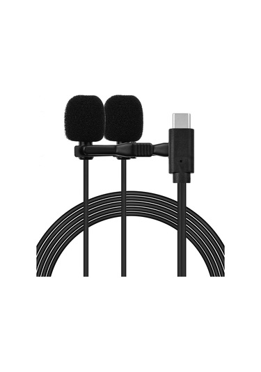 Skycıty İki Mikrofonlu, Rüzgar Yastığı Ve Depolama Torbası Bulunan Kolyeli Mikrofon, Type - C Arayüzlü Cihazlar İçin Uygun