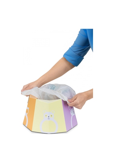 Babyjem Karton Seyahat Lazımlığı Desenli Beyaz