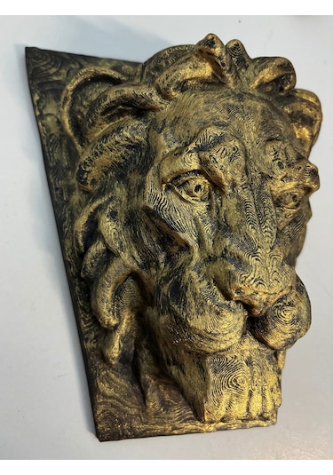 Aslan Kral Kafası Duvar Heykeli