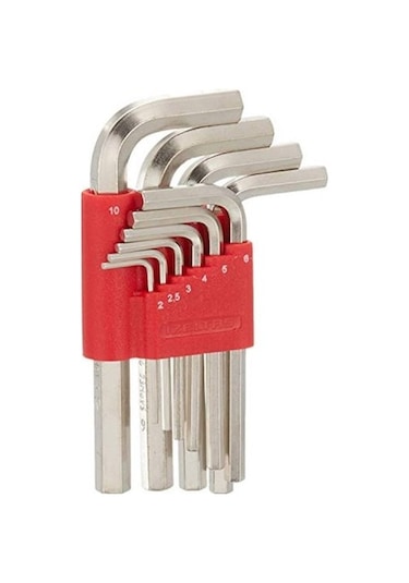 İzeltaş 4900 Allen Anahtar Takımı Altı Köşe Kısa Boy 10 Parça - 4900003110