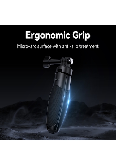 Springsun Telesın S1-mnp-01 Spor Kamera İçin 2'li 1 Ayaklı Tripod - 40cm Maksimum Uzunluk, Alüminyum, Siyah - Vlog Ve Canlı Yayın İçin Sabit Tutucu