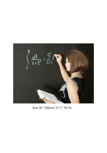 Honmex Vinil Magnetik Siyah Tahta Sticker 45x200cm - Eğitim, Ofis Ve Ev Kullanıma Uygun Yazma Alanı, Kolay Yüklenir Ve Temizlenir Siyah