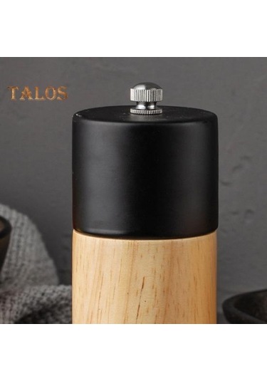 Siyah Baharat Öğütücü Pürüzsüz Kolayca Öğütün Rustik Yüksek Kaliteli Ahşap Manuel Baharat Değirmeni Seramik Öğütücü Restoran İçin