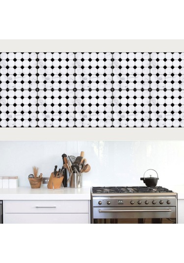 Yaozixa Mediterranean Tarzı Pvc Otostikleyici Duvar Çini Sticker 20x20cm 10 Adet - Kolay Uygulama Ve Kaldırma, Ev Dekorasyonu İçin Diğer