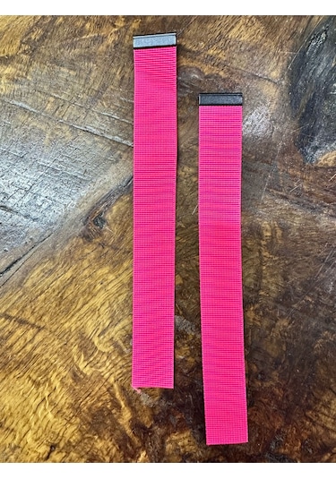 2 Adet Fosforlu Pembe Dikiş Giyim Aksesuarı Aplike 21x2,5 Cm