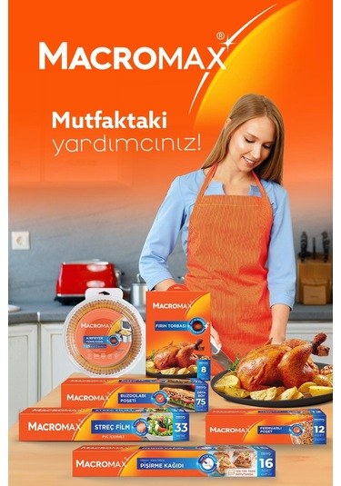 Macromax Hazır Kesilmiş Pişirme Kağıdı 10'lu
