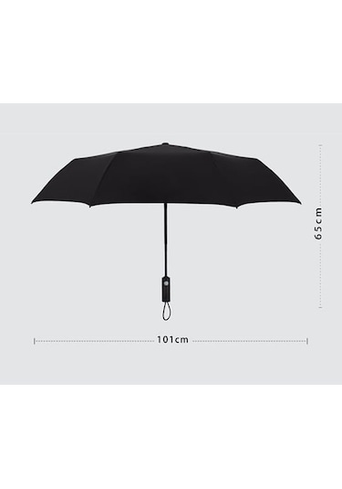Ahşap Saplı , Tam Otomatik Şemsiye , Orijinal Çıtçıtlı Kılıflı - Siyah Genel
