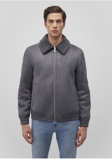 Mavi - Lacivert Suni Deri Ceket 0110450-80776 Lacivert