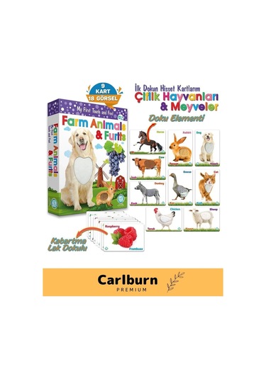 Özel Üretim Görsel Algı Eğlenceli Öğrenme Eğlenceli Dokun Hisset Çiftlik Hayvanları Ve Meyveler
