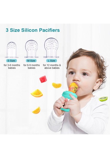 Yaozixa Bebekler İçin 3 Boyutlu Silikon Yemek Besleyici Ve Emzik Seti - Bpa Ve Lateksiz, Temizliği Kolay, 3-12+ Ay Aralığı