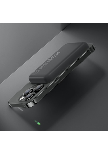 Magsafe Powerbank Benks Mp10 İnce Tasarımlı Powerbank 6000mah Siyah