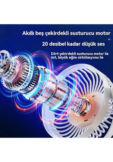 Relaxed Taşınabilir Klips Tipi Sessiz Şarj Edilebilir Yeni Küçük Fan-mor