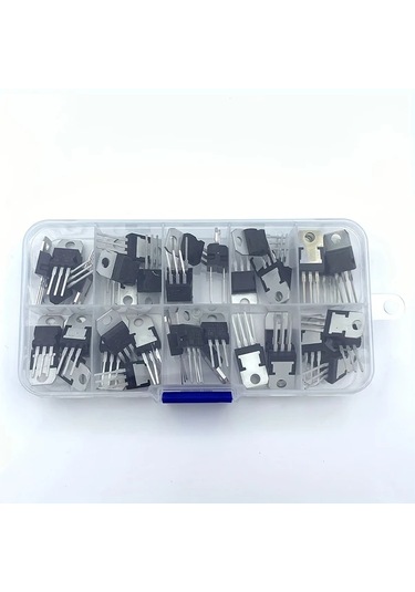 Topshop1 10 Çeşit 7805-7824 Lm317 Transistör Gerilim Regülatörü Kiti 50 Parça